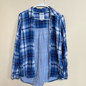 Women’s American Eagle Blue Plaid Shirt
